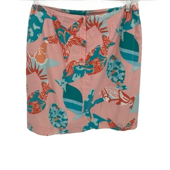 Lilly Pulitzer Women's White Label Mini Skirt Peach Creamsicle Size 8 Starfish - Picture 2 of 7